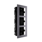 Painel frontal e caixa de registo embutida para 3 módulos de vídeo porteiro Hikvision - DS-KD-ACF3