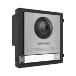 Módulo exterior com câmera para vídeoporteiro IP modular de superfície/embutida Hikvision acabamento em aço inoxidável. 1 Botão - DS-KD8003-IME1/S