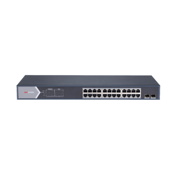 Switch 24 PoE + ports 10/100/1000 Mbps 2 SFP ports Uplink Hik ProConnect Hikvision Smart management