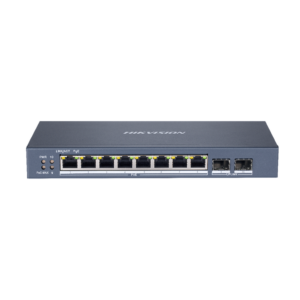 Switch 8 PoE + 10/100/1000 Mbps ports 2 SFP ports Uplink Hik ProConnect Intelligent management Hikvision